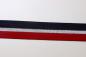 Mobile Preview: elastische Glam Stripes - blau/rot/silber Lurex - 2,5 cm